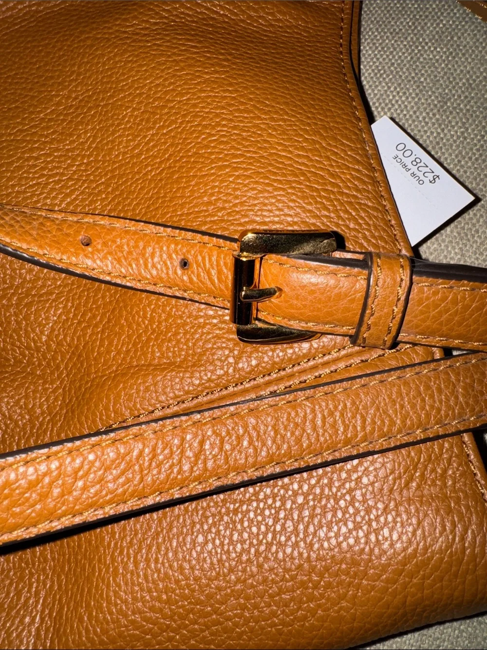 Michael Kors Chestnut Pebbled Leather Shoulder Hobo